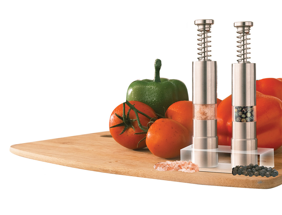 Season Pro™ — Stainless Steel Grinder Set