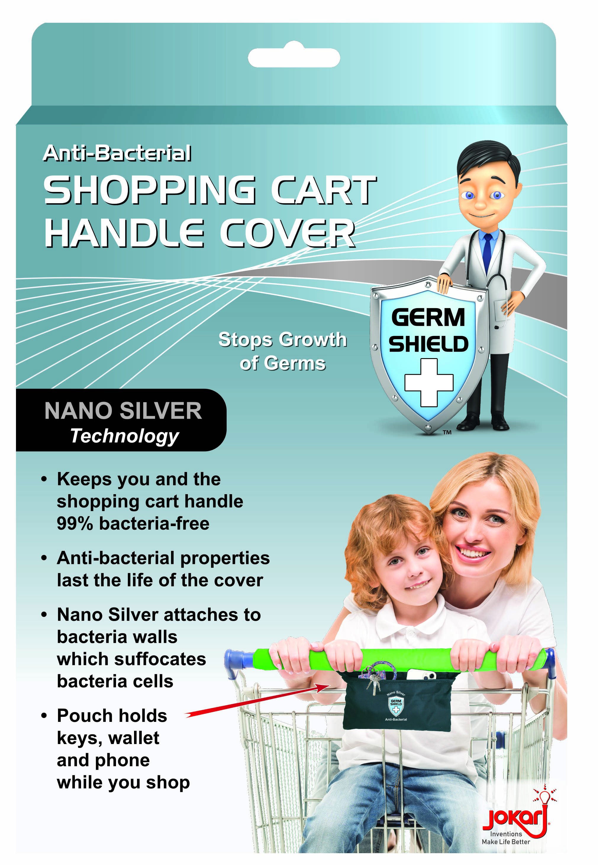 Anti-Bacterial Shopping Cart Handle Cover - Stops Growth Of Germs