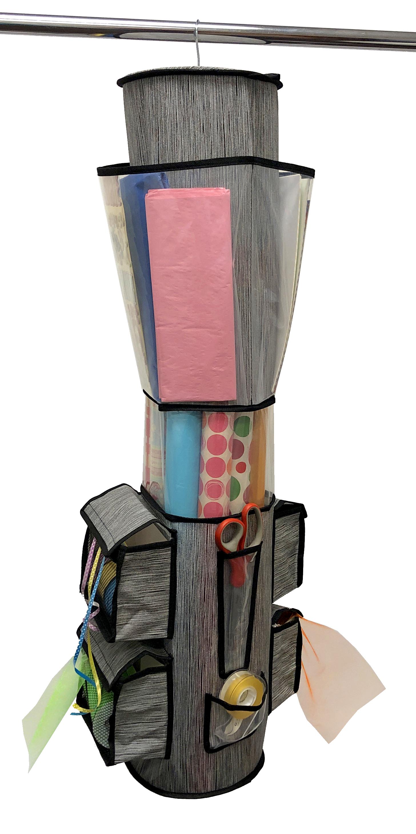 Round Gift Wrap Organizer - Wrapping Made Easy