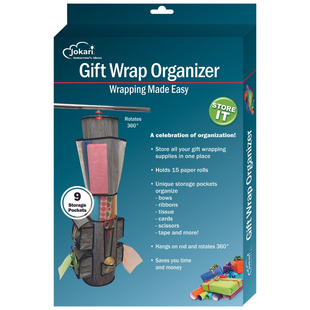 Round Gift Wrap Organizer - Wrapping Made Easy