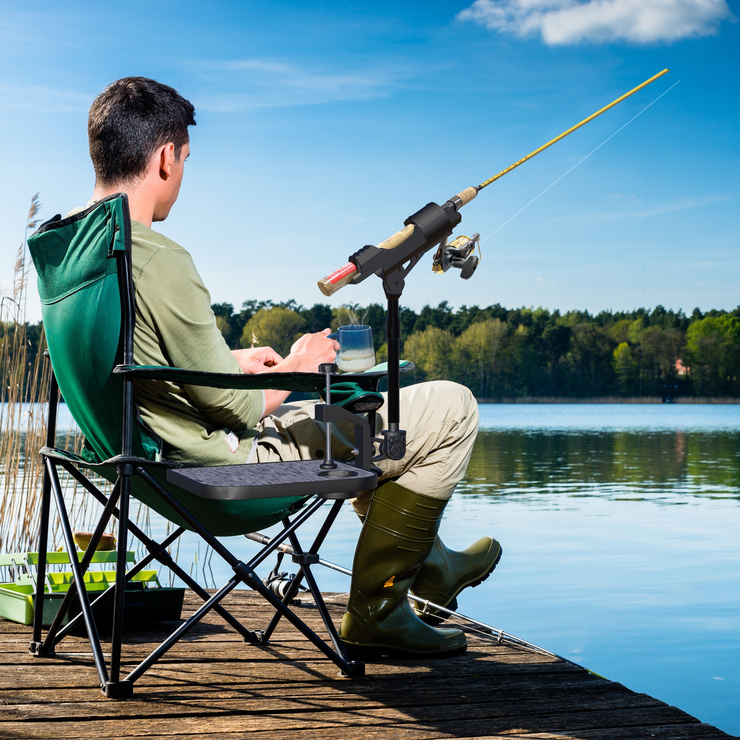 amazon fishing pole rack StoreYourBoard Marlin Freestanding Rod Rack, Holds 24 Rods it accommodates both long and short handle rods Amazon Fishing Reel Rod Mount