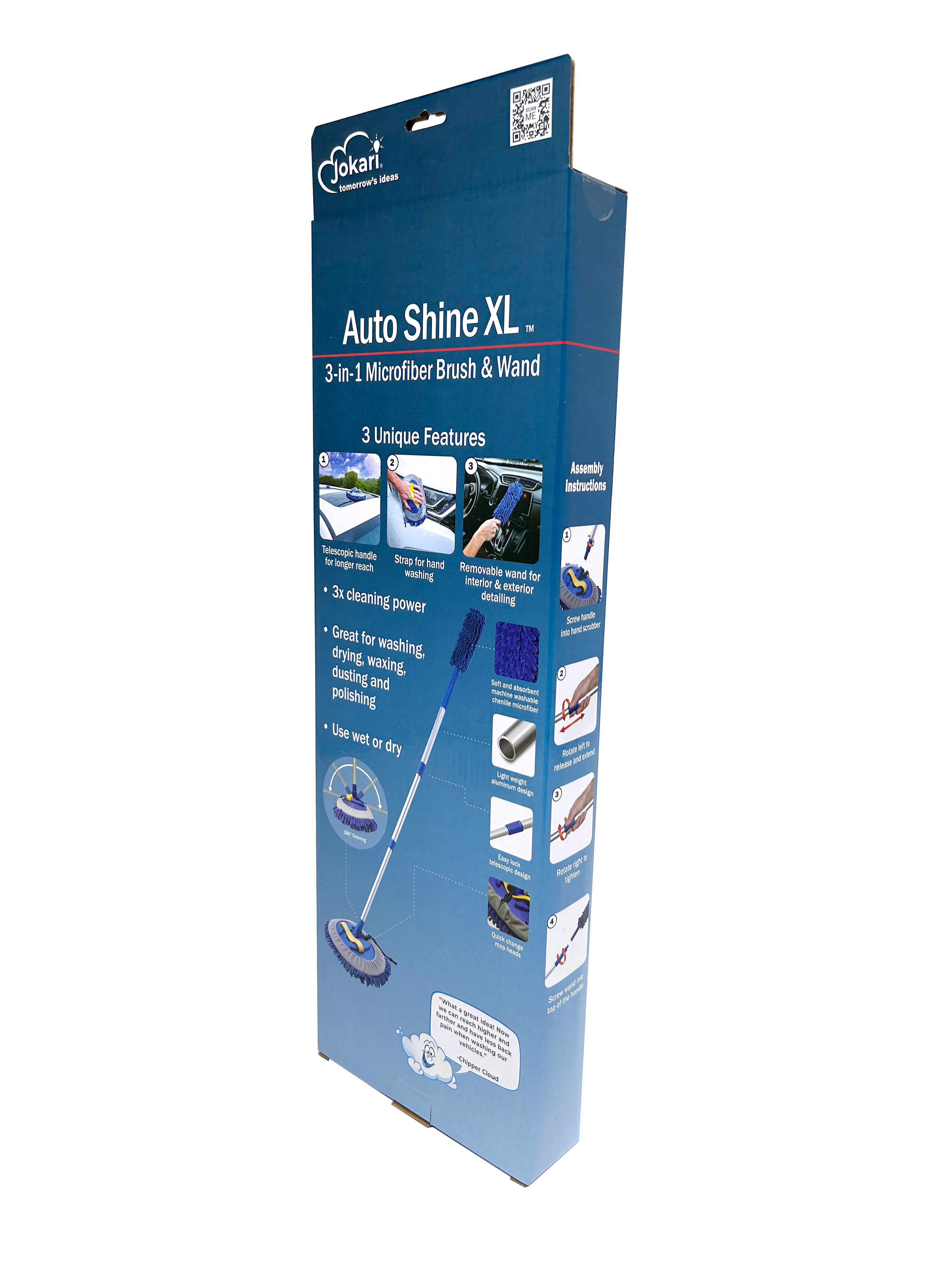 Auto Shine XL™ - 3-in-1 Microfiber Brush & Wand