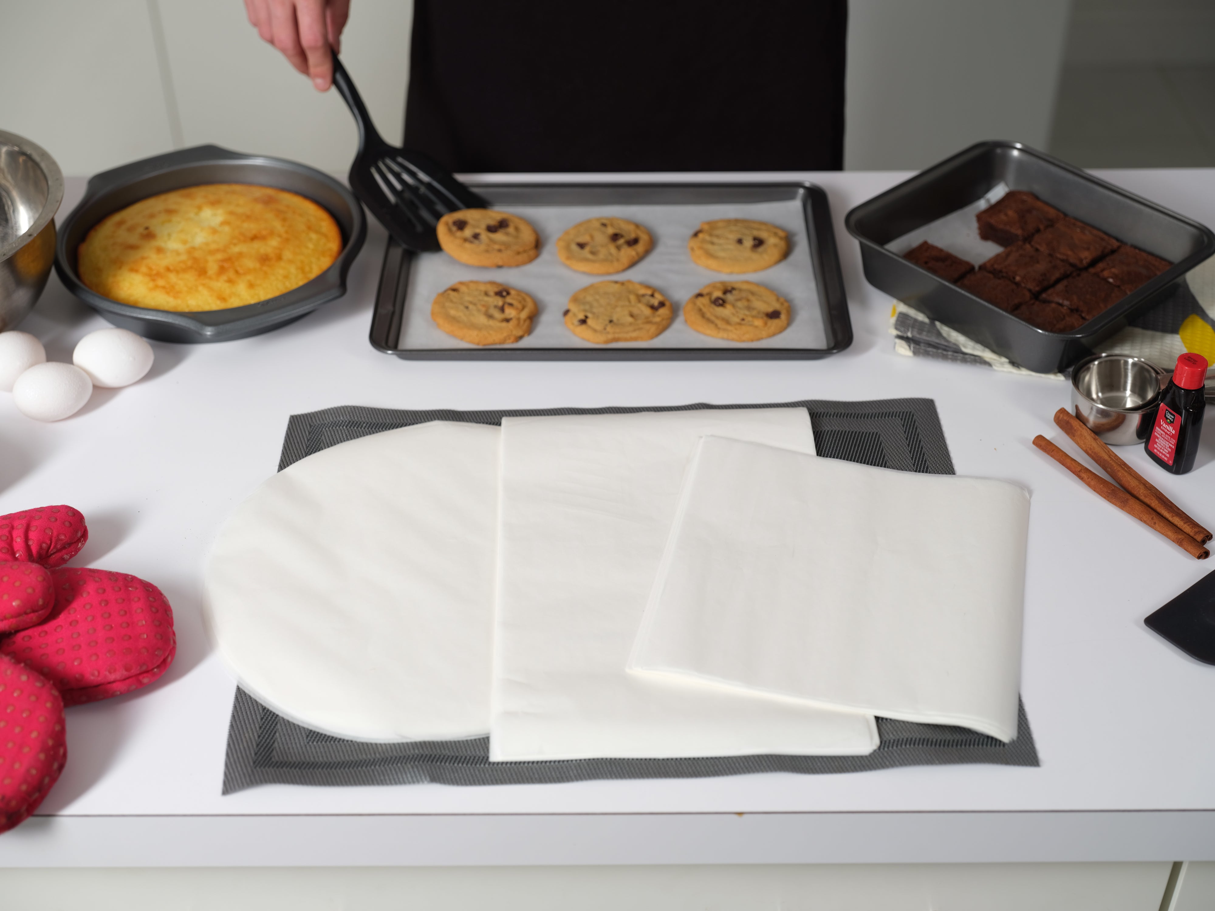 Baking Tray Paper Using In Baking Baking Cake Line Round Pan With