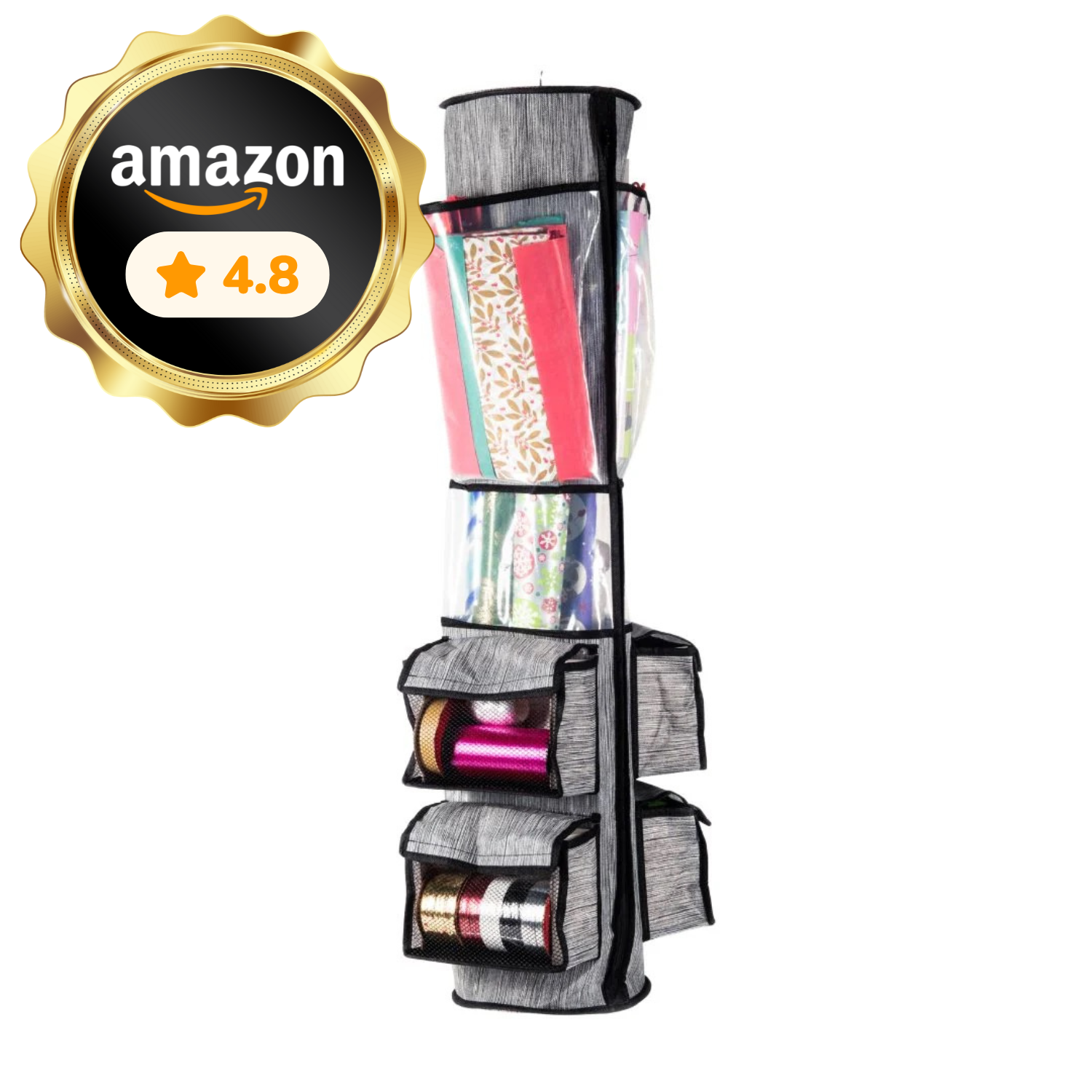 Round Gift Wrap Organizer - Wrapping Made Easy