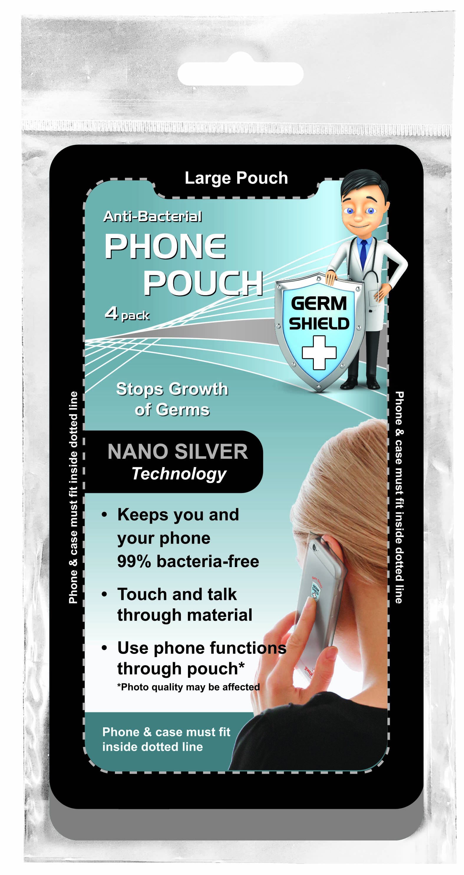 Anti-Bacterial Phone Pouch - Stops Growth Of Germs