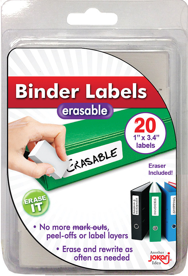 Erasable Binder Labels Refills
