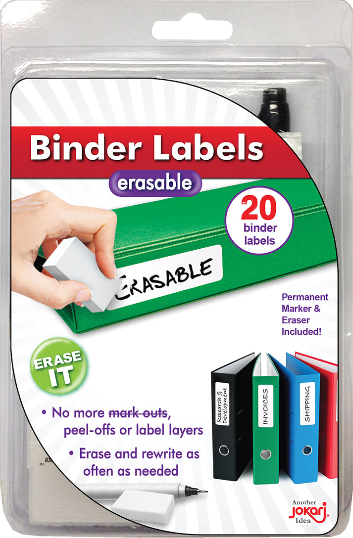Erasable Binder Labels