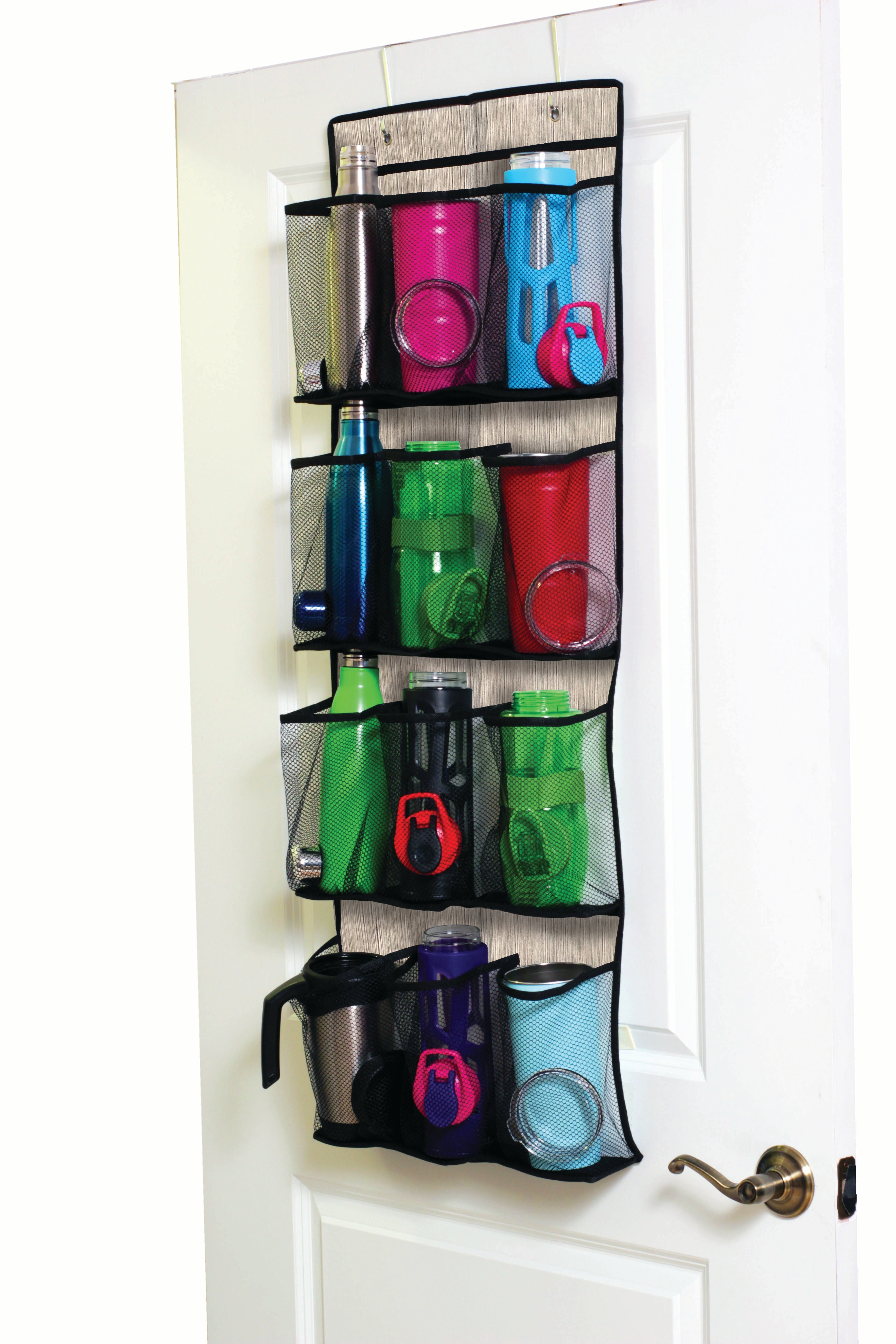 Over the Door Coffee Tumbler and Water Bottle Organizer